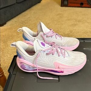 Under Armour Pink and White Athletic Shoes - Curry basketball shoes